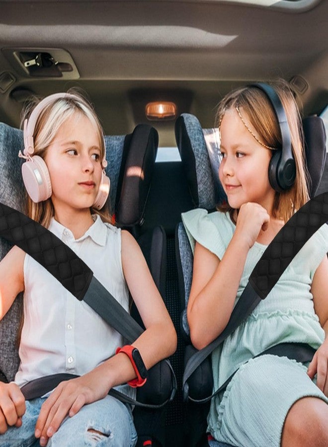 TKYZMS 2Pcs Car Seat Belt Padding10.6In (27cm) Car Seat Belt Shoulder Strap Cover Car Accessories Interior,Soft Shoulder Strap Covers Seat Belt Protector Make Neck and Shoulders More Comfortable(Black) - Image 4